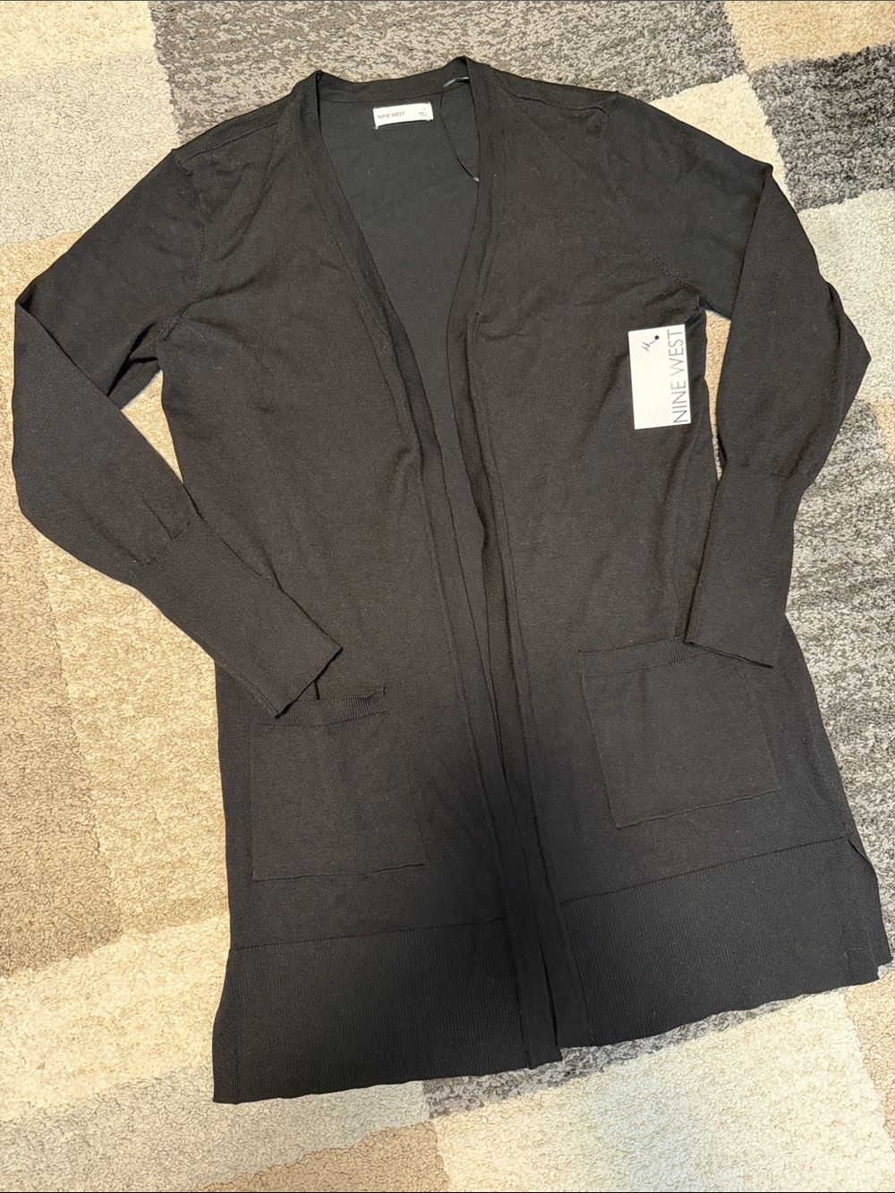Kohl’s Nine West Essential Cardigan, black, size L NWT!